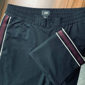H&M side stripe track pants
